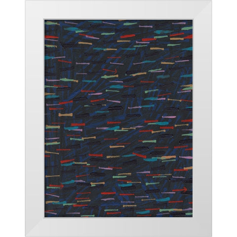 Forward II White Modern Wood Framed Art Print by Fuchs, Jodi