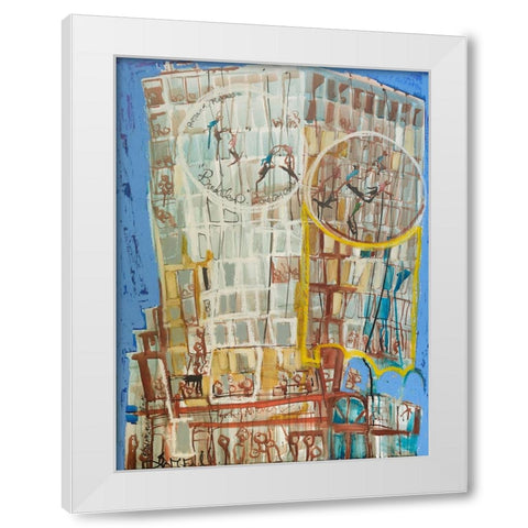 Bandaloo I White Modern Wood Framed Art Print by Ferrell, Erin McGee