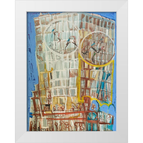 Bandaloo I White Modern Wood Framed Art Print by Ferrell, Erin McGee