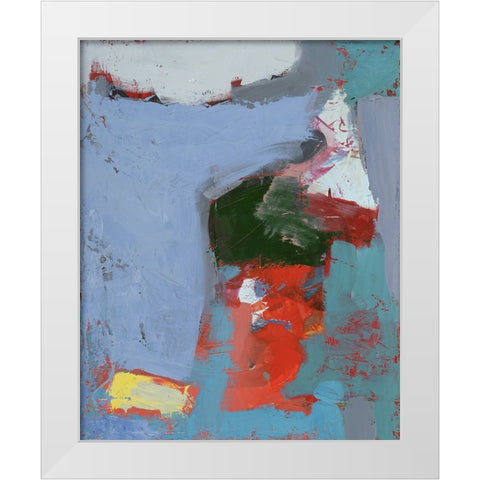 Colorful Expressionism I White Modern Wood Framed Art Print by Ferrell, Erin McGee