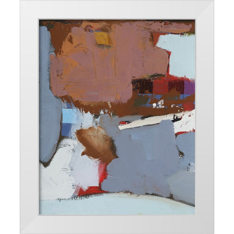 Colorful Expressionism II White Modern Wood Framed Art Print by Ferrell, Erin McGee