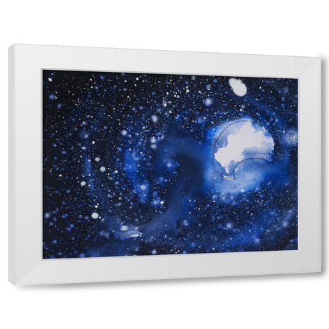 Starry Night Sky II White Modern Wood Framed Art Print by Ferrell, Erin McGee