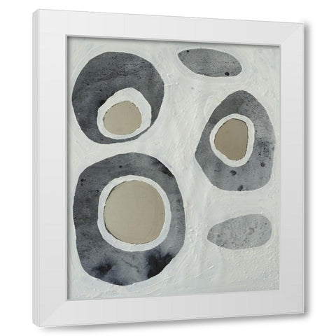Orbs III White Modern Wood Framed Art Print by Ferrell, Erin McGee