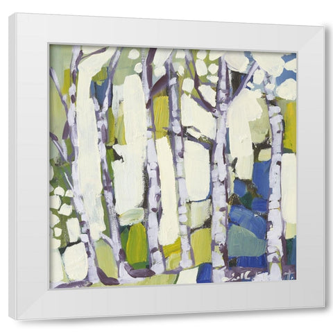 Birch in Summer I White Modern Wood Framed Art Print by Ferrell, Erin McGee