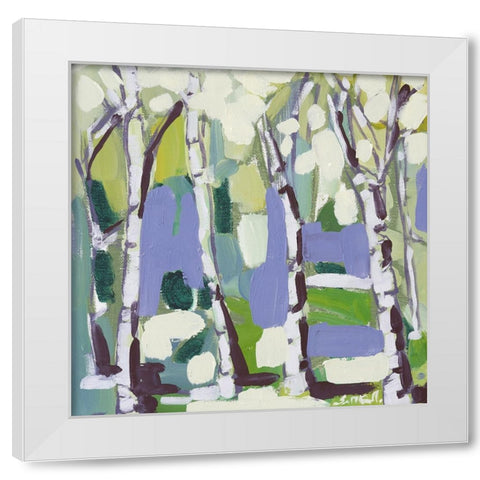 Birch in Summer II White Modern Wood Framed Art Print by Ferrell, Erin McGee