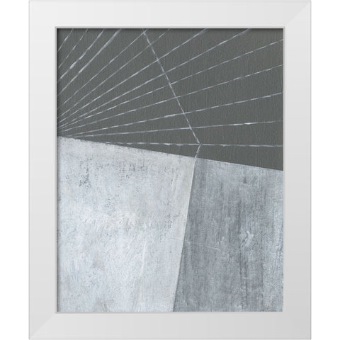 Gray Matter Lines I White Modern Wood Framed Art Print by Fuchs, Jodi