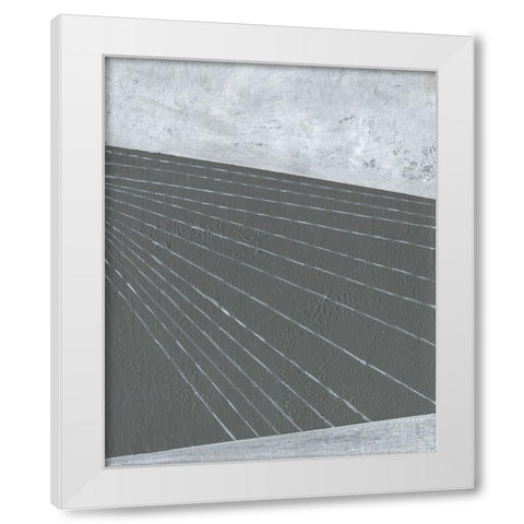 Gray Matter Lines II White Modern Wood Framed Art Print by Fuchs, Jodi