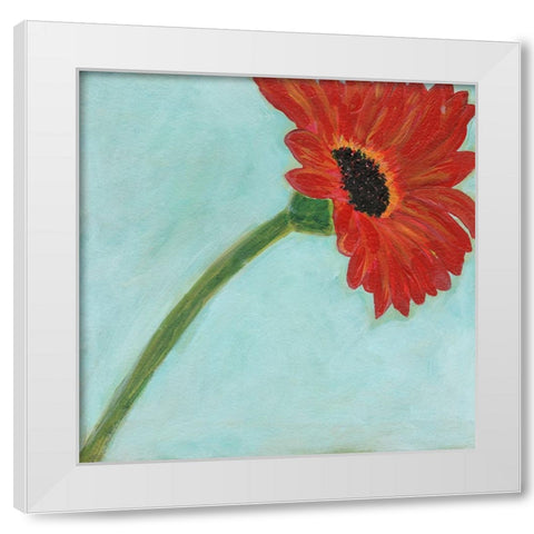Super Daisy II White Modern Wood Framed Art Print by Fuchs, Jodi