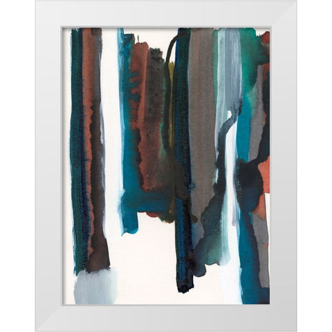 Lyrical Lines I White Modern Wood Framed Art Print by Fuchs, Jodi