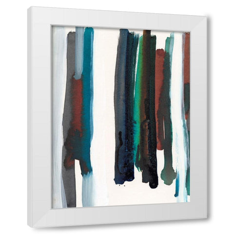 Lyrical Lines III White Modern Wood Framed Art Print by Fuchs, Jodi