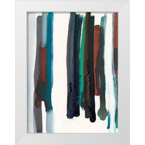 Lyrical Lines III White Modern Wood Framed Art Print by Fuchs, Jodi