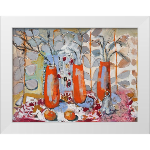 A Fruitful Day White Modern Wood Framed Art Print by Ferrell, Erin McGee