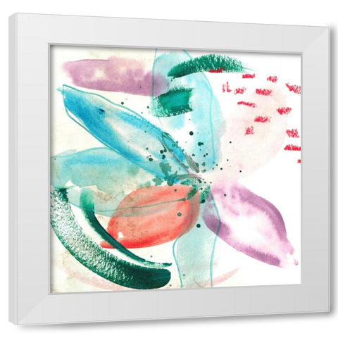 Frosted Garden II White Modern Wood Framed Art Print by Wang, Melissa