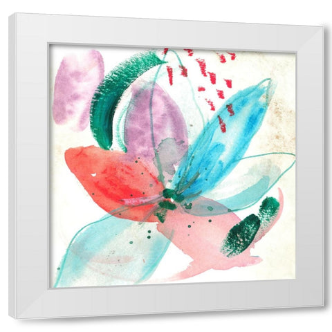 Frosted Garden III White Modern Wood Framed Art Print by Wang, Melissa