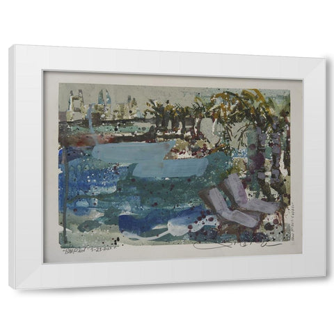 Bahrain Bay  I White Modern Wood Framed Art Print by Ferrell, Erin McGee