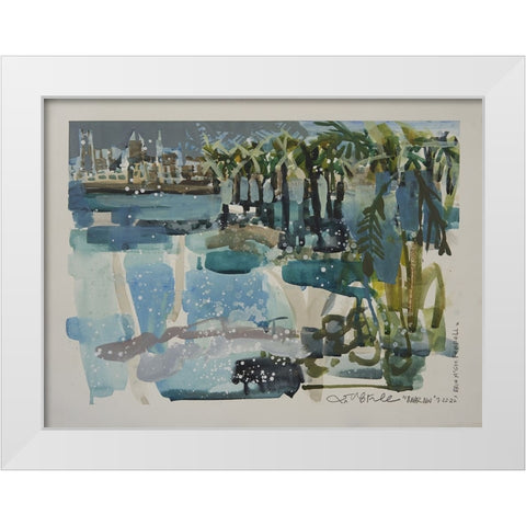 Bahrain Bay  II White Modern Wood Framed Art Print by Ferrell, Erin McGee