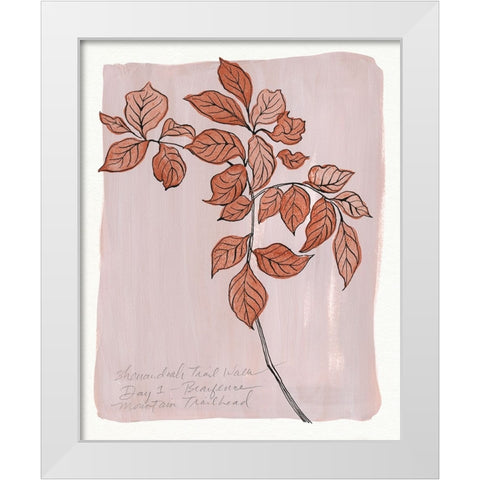 Trail Walk Journal I White Modern Wood Framed Art Print by Marr, Laura