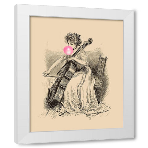 Victorian Ladies Misbehaving IV White Modern Wood Framed Art Print by Longley, Alicia