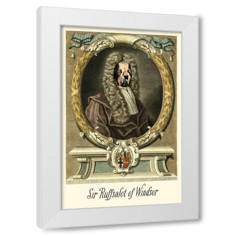 Royal Dog Portrait I White Modern Wood Framed Art Print by Longley, Alicia