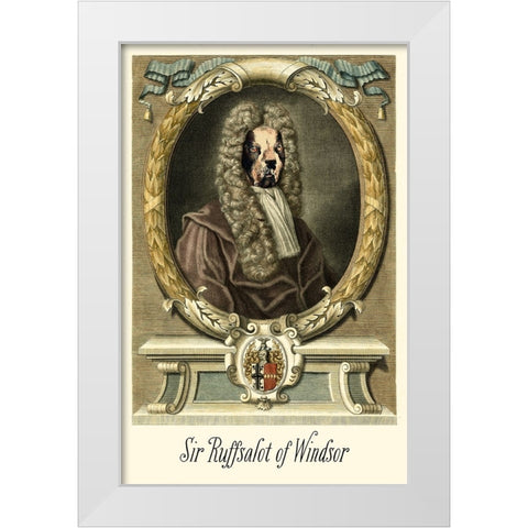 Royal Dog Portrait I White Modern Wood Framed Art Print by Longley, Alicia