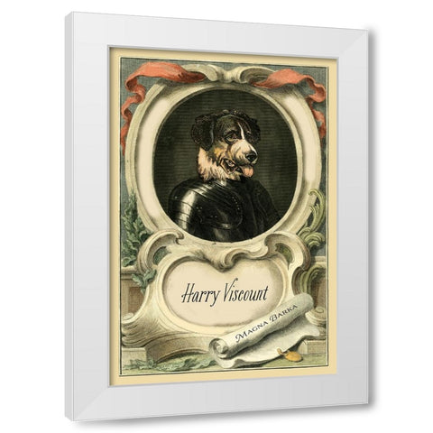 Royal Dog Portrait III White Modern Wood Framed Art Print by Longley, Alicia