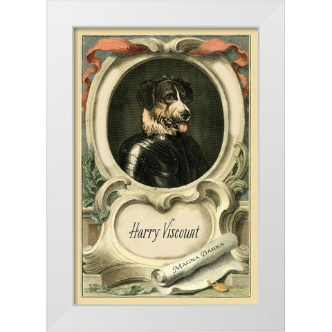 Royal Dog Portrait III White Modern Wood Framed Art Print by Longley, Alicia