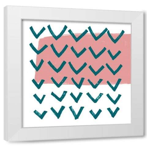 Chromatic Semaphor IV White Modern Wood Framed Art Print by Vess, June Erica