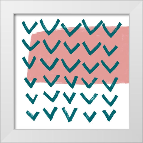 Chromatic Semaphor IV White Modern Wood Framed Art Print by Vess, June Erica