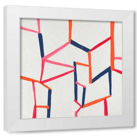 Route I White Modern Wood Framed Art Print by Wang, Melissa