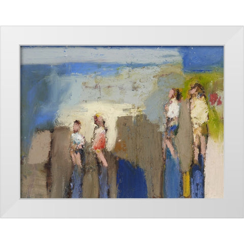 Shell Gathers III White Modern Wood Framed Art Print by Ferrell, Erin McGee