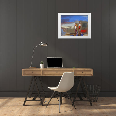 Shell Gathers IV White Modern Wood Framed Art Print by Ferrell, Erin McGee
