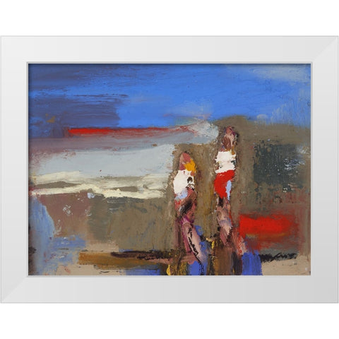 Shell Gathers IV White Modern Wood Framed Art Print by Ferrell, Erin McGee