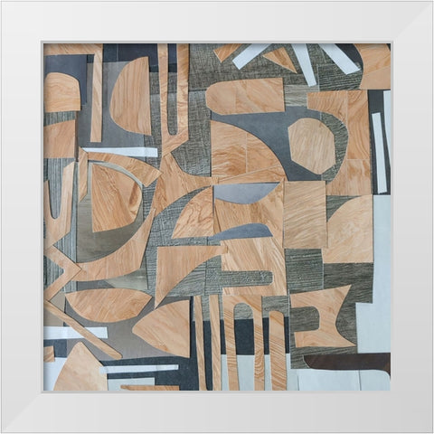 Mombasa Village I White Modern Wood Framed Art Print by Good, Coco