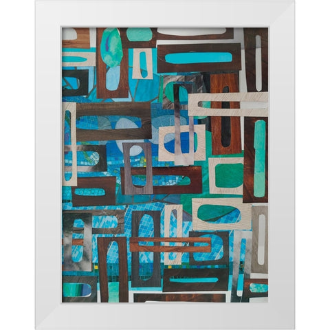 Pompeii Baths III White Modern Wood Framed Art Print by Good, Coco