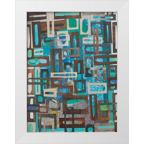 Pompeii Baths IV White Modern Wood Framed Art Print by Good, Coco