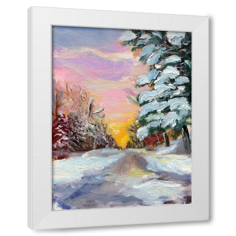 Sunset in Winter White Modern Wood Framed Art Print by Iafrate, Sandra