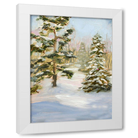 Trees in Winter White Modern Wood Framed Art Print by Iafrate, Sandra