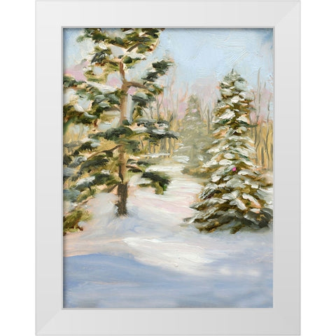 Trees in Winter White Modern Wood Framed Art Print by Iafrate, Sandra