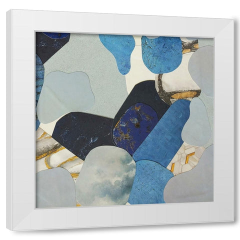 Blue Monsoon I White Modern Wood Framed Art Print by Good, Coco
