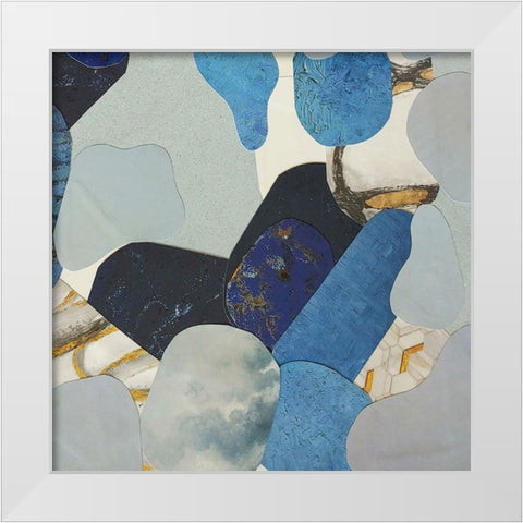 Blue Monsoon I White Modern Wood Framed Art Print by Good, Coco