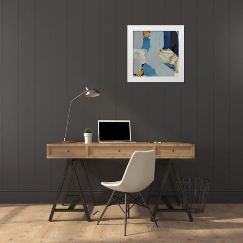 Blue Monsoon II White Modern Wood Framed Art Print by Good, Coco