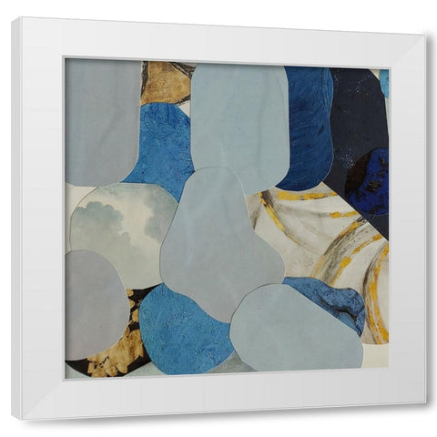 Blue Monsoon II White Modern Wood Framed Art Print by Good, Coco