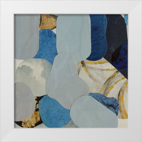 Blue Monsoon II White Modern Wood Framed Art Print by Good, Coco