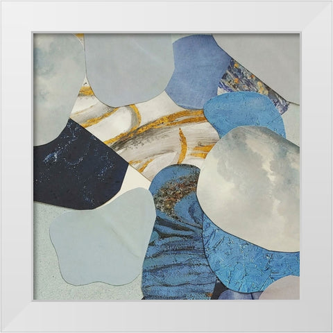 Blue Monsoon III White Modern Wood Framed Art Print by Good, Coco