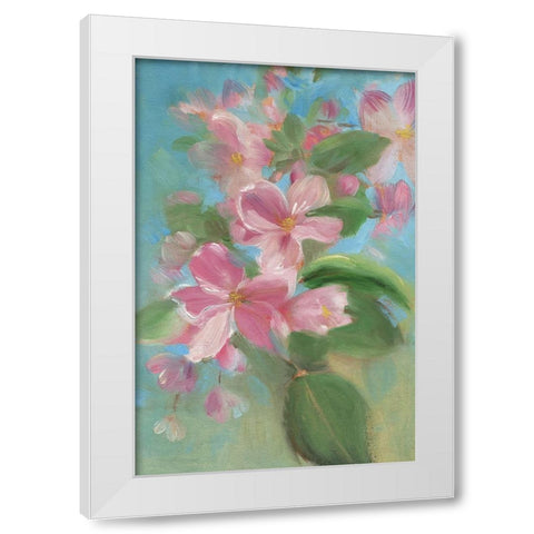 Sweeping Florals White Modern Wood Framed Art Print by Iafrate, Sandra