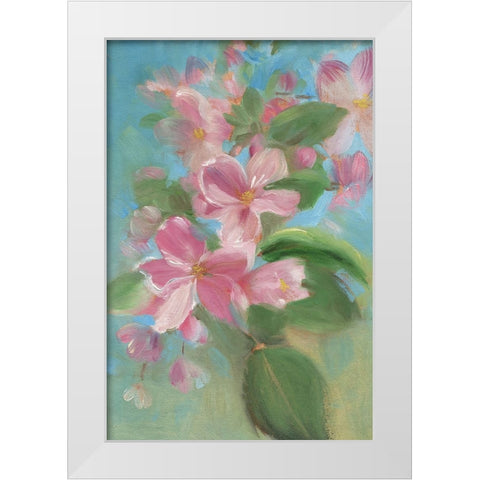 Sweeping Florals White Modern Wood Framed Art Print by Iafrate, Sandra