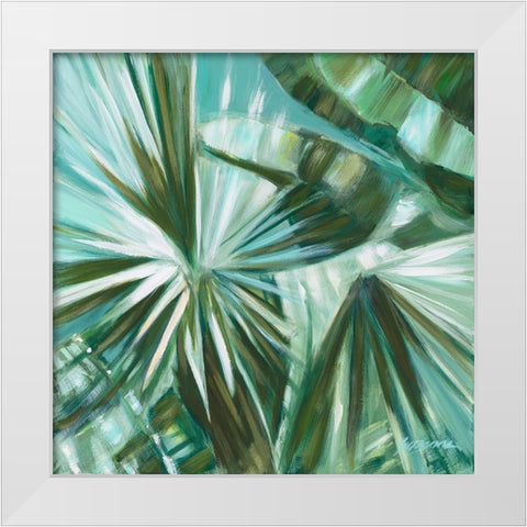Verde Jungle White Modern Wood Framed Art Print by Wilkins, Suzanne