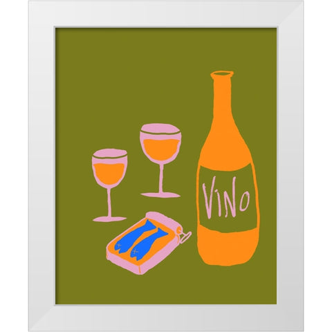Before the Meal I White Modern Wood Framed Art Print by Sizemore, Natalie