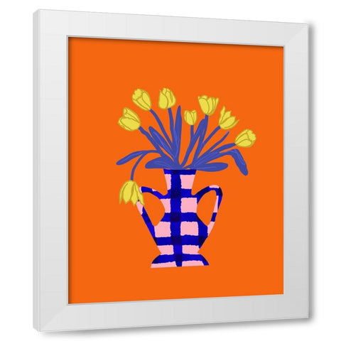 The Daily Tulip I White Modern Wood Framed Art Print by Sizemore, Natalie