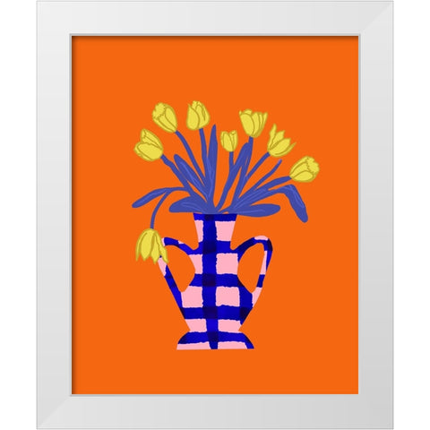 The Daily Tulip I White Modern Wood Framed Art Print by Sizemore, Natalie